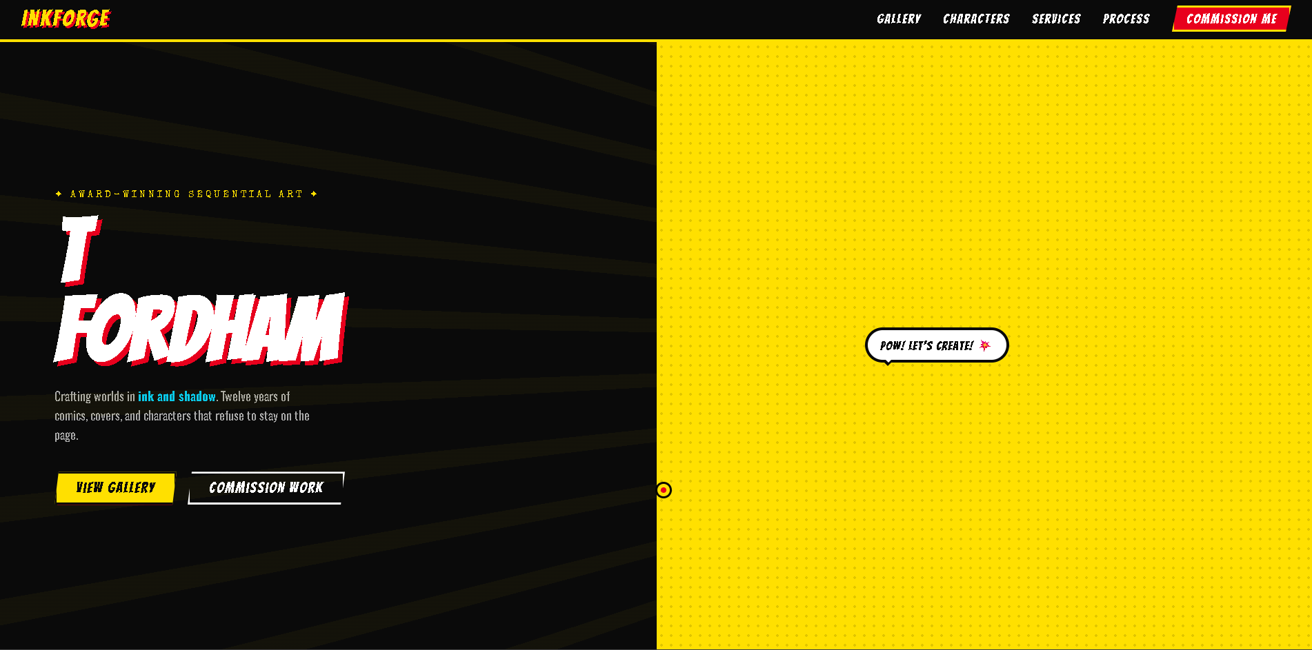 Comic book website demo by Fordham Innovations